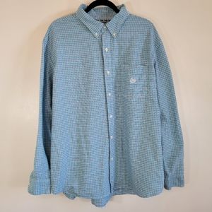 Chaps Mens Long Sleeve Button Up Plaid Shirt XXL